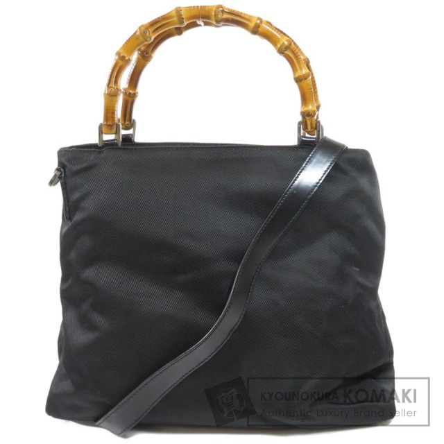 GUCCI グッチ バンブーバッグ 2WAY ハンドバッグ ナイロン素材 レディース 