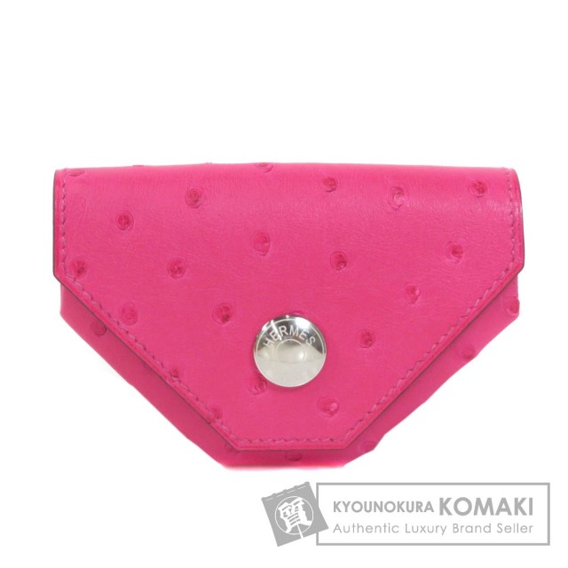 エルメス小銭入れイチゴ オーストリッチ ルージュヴィフ