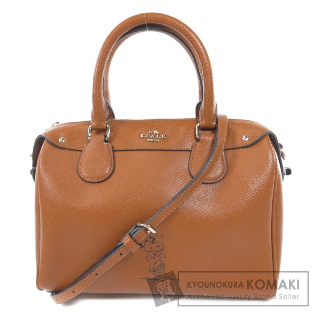 COACH コーチ F37272 スヌーピーコラボ 2WAY ハンドバッグ レザー  