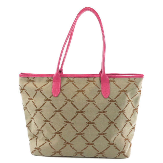 Longchamp ロンシャン ロゴモチーフ トートバッグ キャンバス