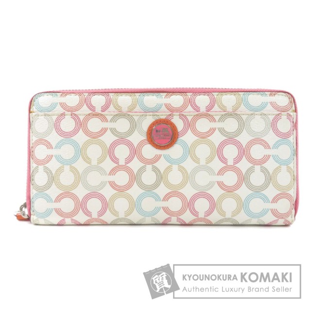 COACHコーチオプアート長財布（小銭入れあり）PVCレディース