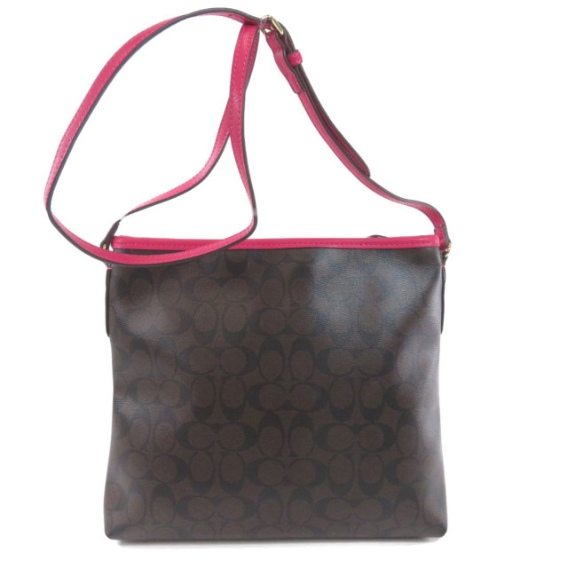 COACH コーチ F34938 シグネチャー ショルダーバッグ PVC/レザー
