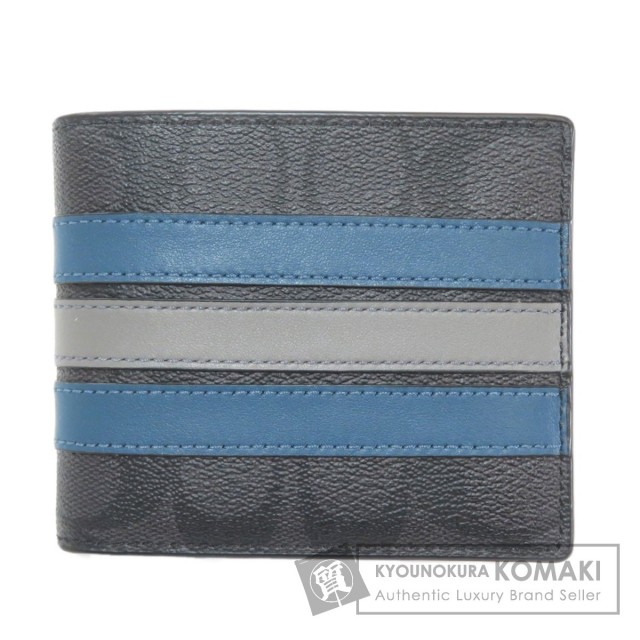 Coachコーチfシグネチャー財布 キーリング2点セット二つ折り財布 小銭入れなし Pvcメンズ ブランド京の蔵小牧 ネット販売部