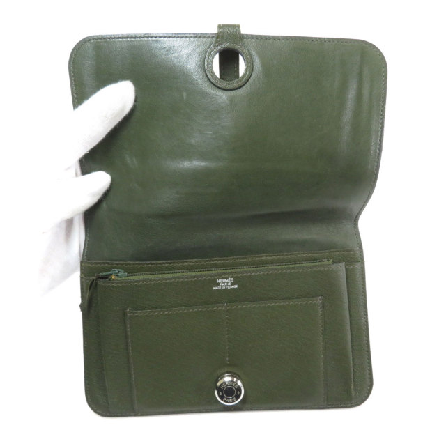 HERMES ドゴン GM 財布 オリーブグリーン