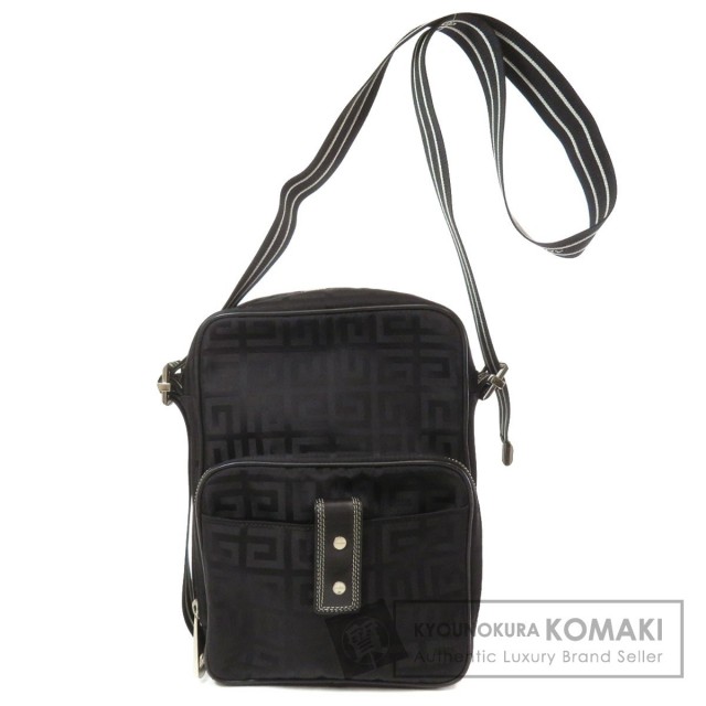 GIVENCHY ジバンシー バンドバッグ ナイロン ブラック 金 ベッコウ柄 GIVENCHY ジバンシー バンドバッグ ナイロン ブラック 金