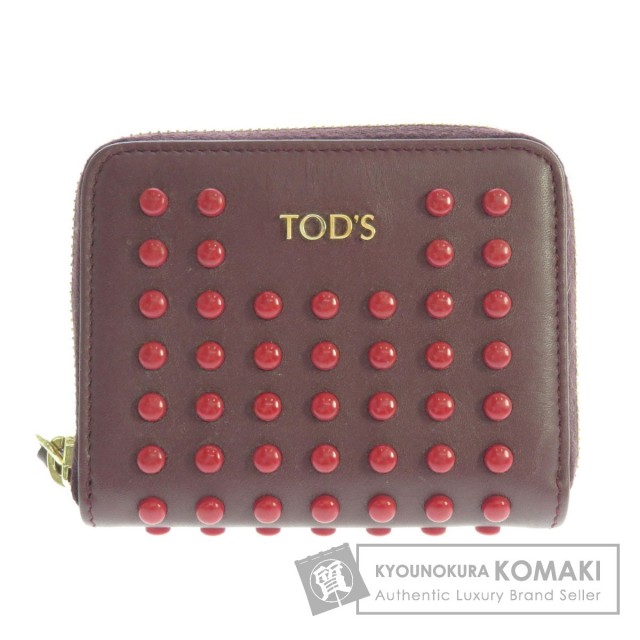 TODSトッズスタッズモチーフコインケースカーフレディース
