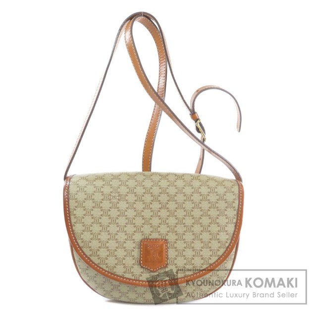 ✨美品 CELINEセリーヌ マカダム柄 ショルダーバッグ PVC レザー CELINE セリーヌ マカダム柄 ショルダーバッグ PVC/レザー