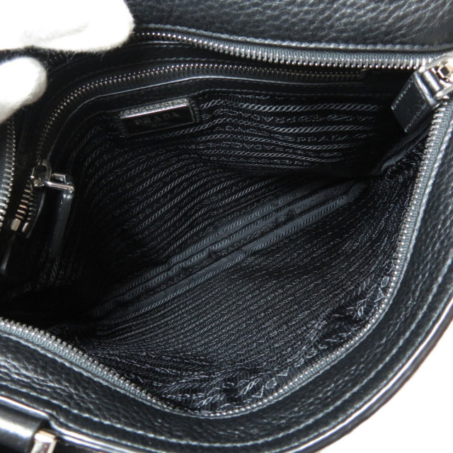 PRADA プラダ 2VH019 ロゴ金具 ショルダーバッグ レザー ユニ