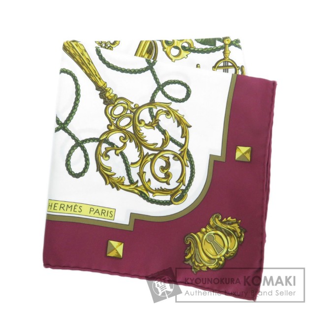 HERMES エルメス カレ90 LES CLES THE KEYS RARE 鍵柄 スカーフ シルク  