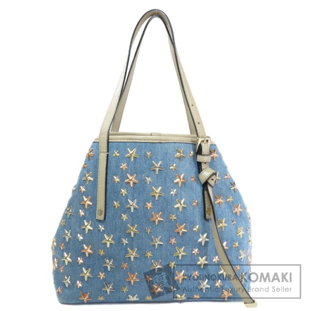 ジミーチュウ JIMMY CHOO スタッズ デニム トートバッグ（Jimmy Choo  