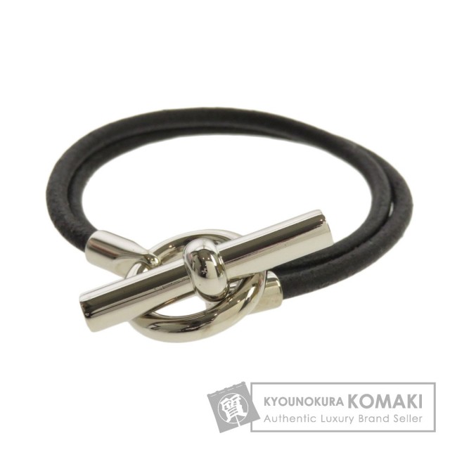 HERMES エルメス グレナン チョーカー ネックレス レザー/金属製 