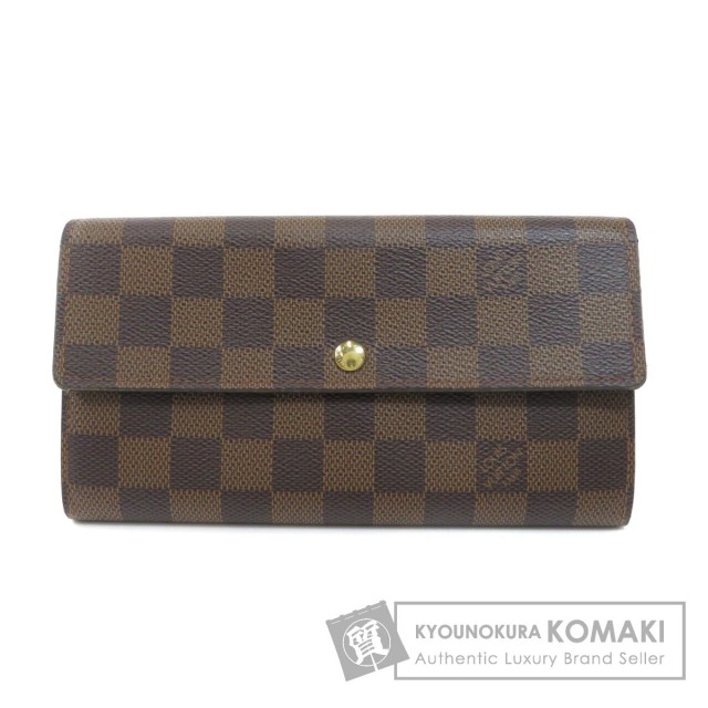 ルイヴィトン ポルトモネクレディ ダミエエベヌ 長財布 N61726