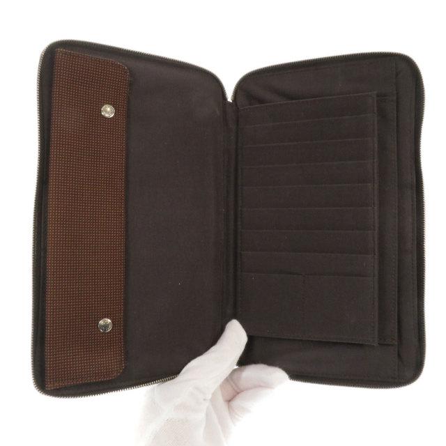 HERMESエルメスエールライン長財布（小銭入れあり）キャンバスレディース 