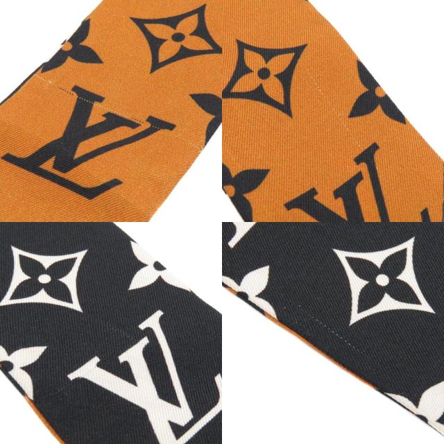 最終決算 ルイヴィトン LOUIS VUITTON スカーフ ロゴ オレンジ（LOUIS 小物
