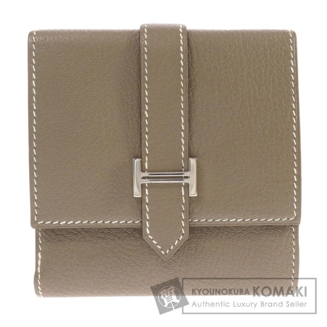 HERMES エルメス ベアンレクトベルソ ベアンコンパクト エトープ  