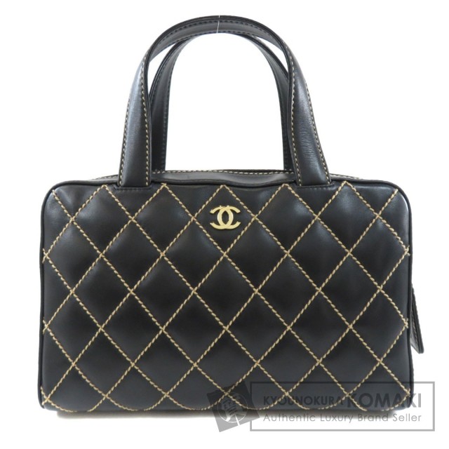 CHANELシャネルワイルドステッチハンドバッグレザーレディース