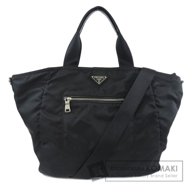 極美品】プラダ 2way トートバッグ リバーシブル 薄かっ 迷彩×黒 ナイロン