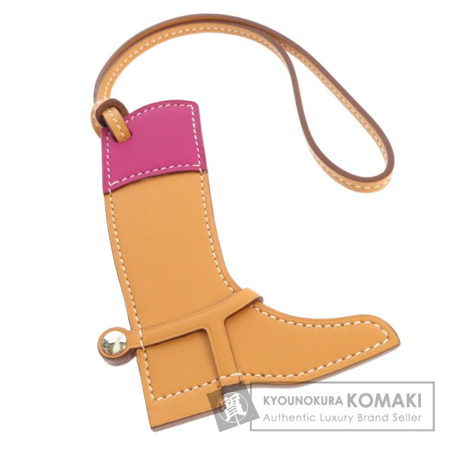 HERMES エルメス バッグチャーム パドックブーツ チャーム レザー  