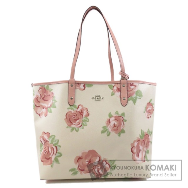 COACH コーチ F45317 フラワー トートバッグ PVC レディース