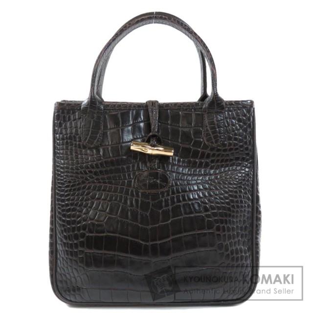 Longchamp ロンシャン 型押し トートバッグ レザー レディース