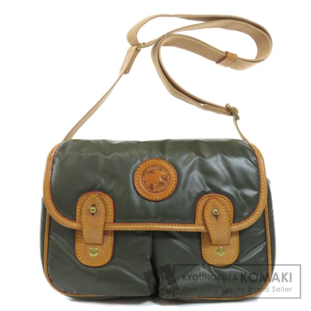 美品 ハンティングワールド HUNTING WORLD 現行ロゴ レザー 