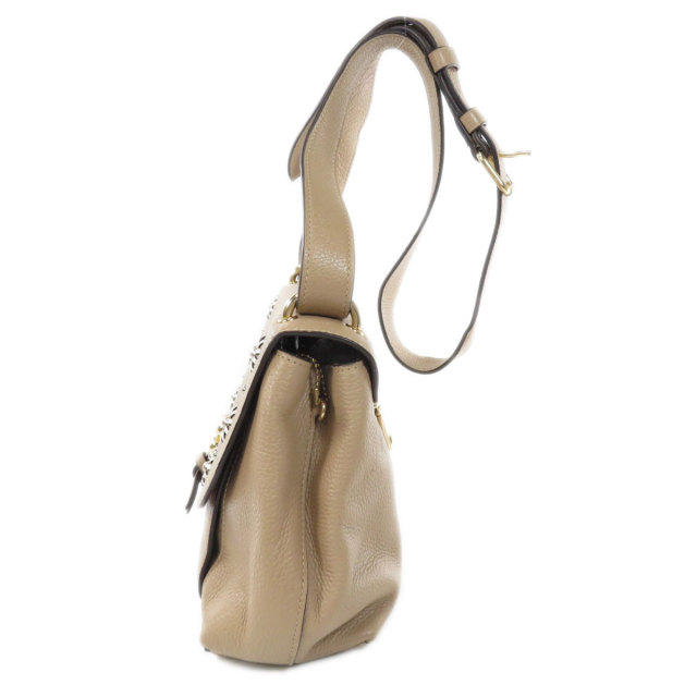 COACH コーチ 1294 フラワーモチーフ ショルダーバッグ レザー レディース