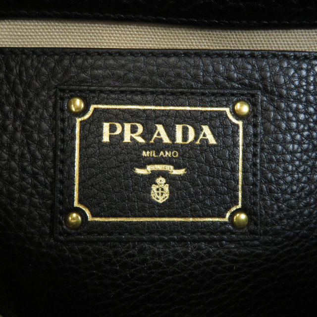 PRADAプラダBR5092ロゴプレートトートバッグレザーレディース