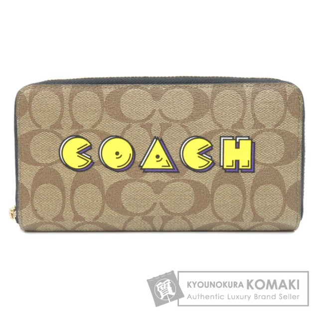 COACH コーチ F75614 ラウンドファスナー パックマン シグネチャー 長 