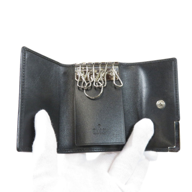 新品未使用  GUCCI キーケース 162777 2149 希少 GUCCIグッチ162777ロゴモチーフキーケースレザーレディース