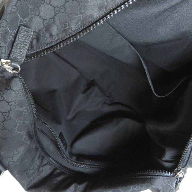 【極美品】グッチ 2way ボストンバッグ カデナ 南京錠 大容量 黒 Gucci Bamboo Leather 2Way Shoulder Hand Bag Black Gold Metal