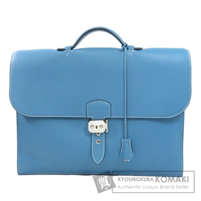 HERMESエルメスサックアデペッシュ38トリヨンブルージーンビジネス  