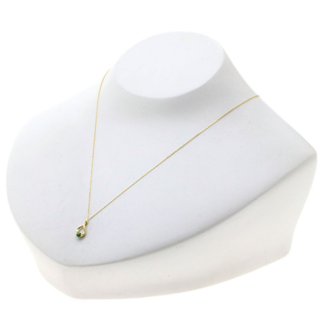 STAR JEWELRY】K18YG エメラルド ダイヤモンドネックレス⟡.* 