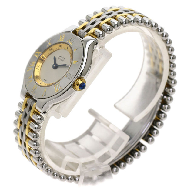 本物 CARTIER カルティエ マスト21 腕時計 ステンレススチール/コンビ 時計