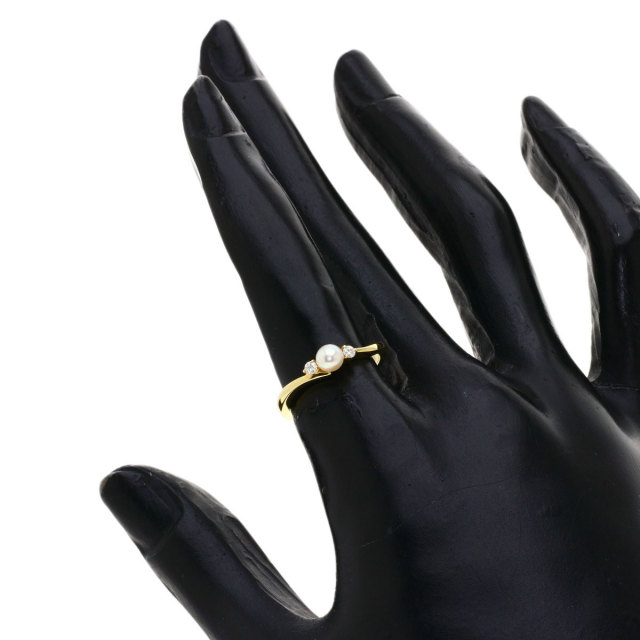 MIKIMOTOミキモトベビーパール真珠ダイヤモンドリング・指輪K18  