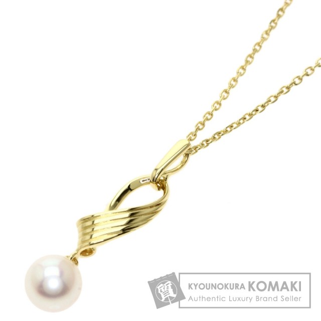 MIKIMOTO ミキモト アコヤパール 真珠 ネックレス K14イエローゴールド 