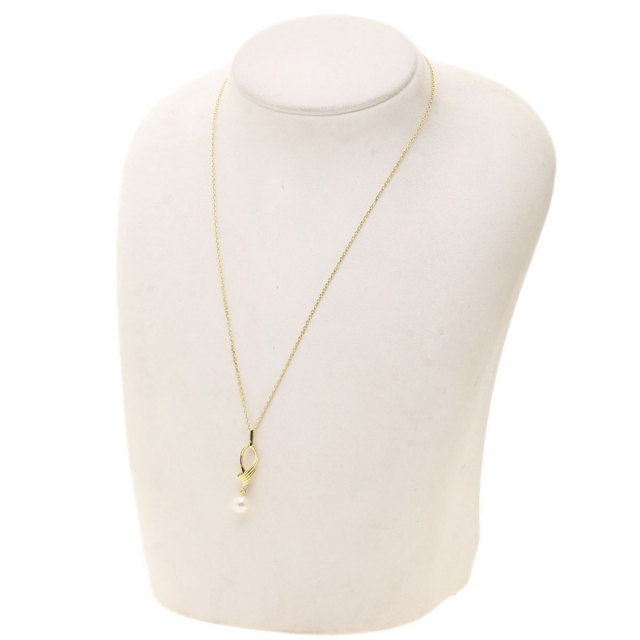 MIKIMOTO ミキモト アコヤパール 真珠 ネックレス K14イエローゴールド 