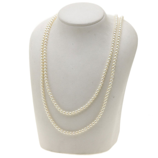 MIKIMOTO ミキモト ベビーパール 真珠 ロング ネックレス K14ホワイト 