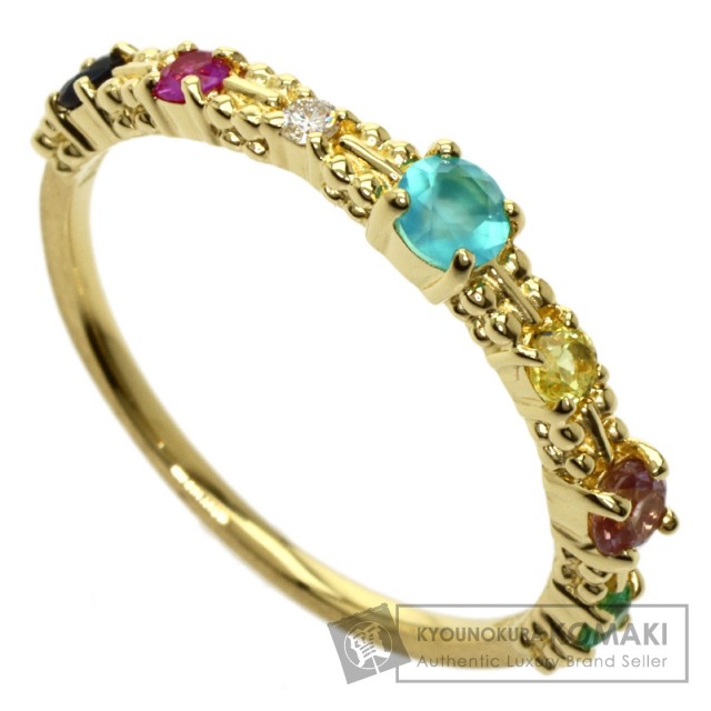 AHKAH アーカー ジャルダン ブルーカルセドニー ダイヤモンド リング  