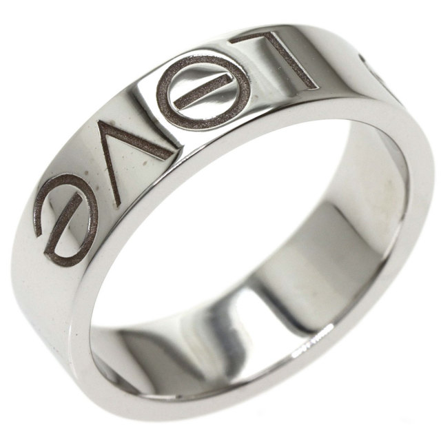 CARTIER カルティエ ラブリング LOVE ロゴ リング・指輪 K18ホワイト  