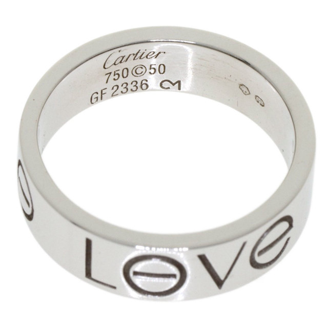 CARTIER カルティエ ラブリング LOVE ロゴ リング・指輪 K18ホワイト 