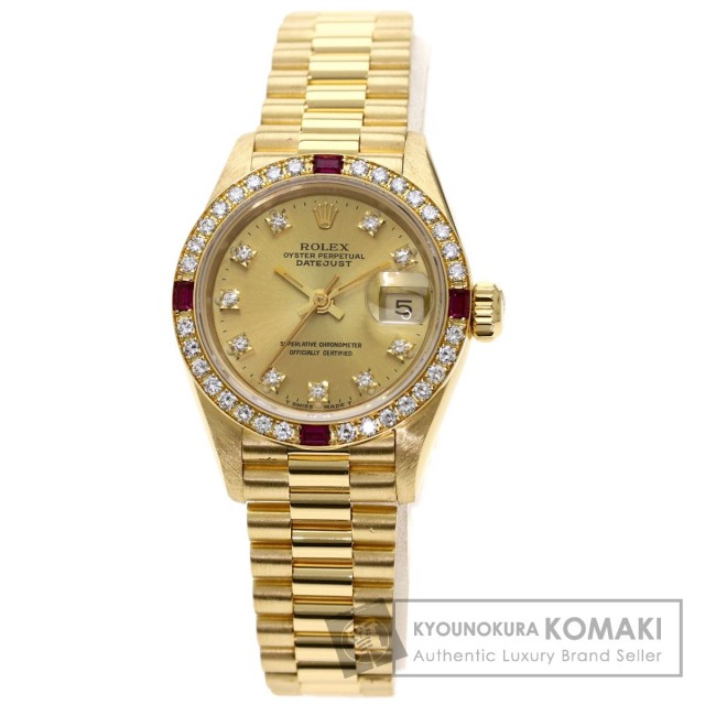ROLEX ロレックス 69068G デイトジャスト 10P ダイヤモンド 4P ルビー  
