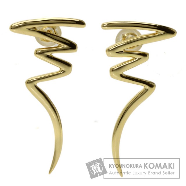 TIFFANY&Co. ティファニー スクリブル ピアス K18イエローゴールド  
