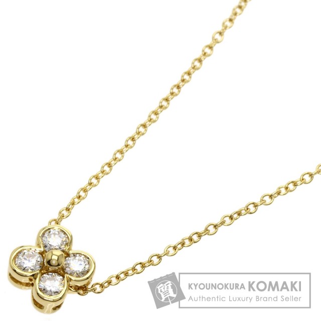 TIFFANY&Co. ティファニー ベゼルフラワーモチーフ ネックレス K18 
