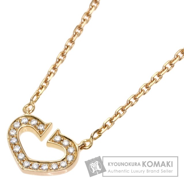 CARTIERカルティエCハートダイヤモンドネックレスK18ピンクゴールド  