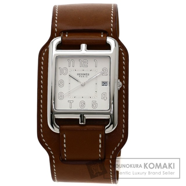 HERMES エルメス CC1.810 ケープコッド 腕時計 ステンレススチール/革  
