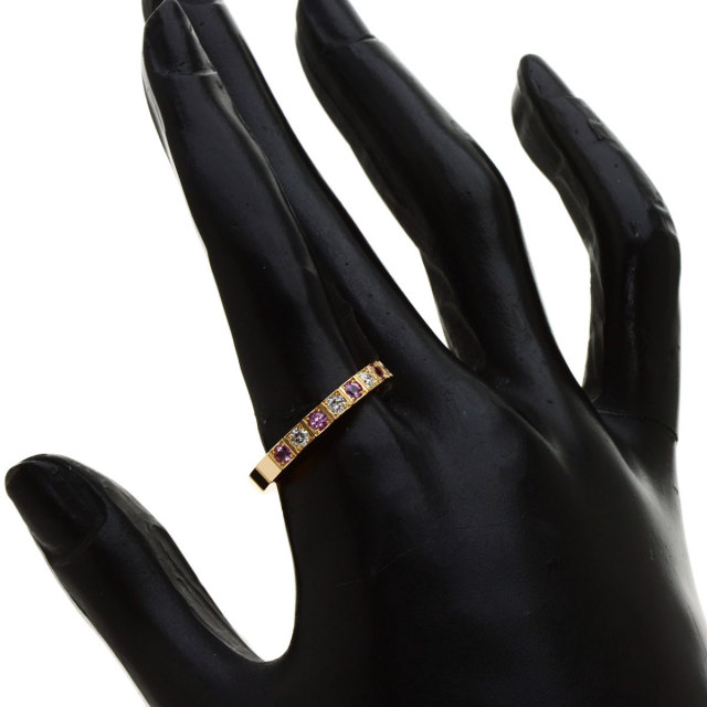 CARTIER カルティエ ラニエール ハーフ ピンクサファイア ダイヤモンド 