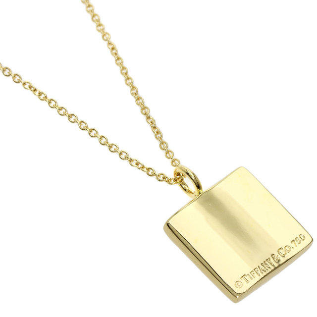 TIFFANY&Co. ティファニー ノーツ スクエア ネックレス K18イエロー  