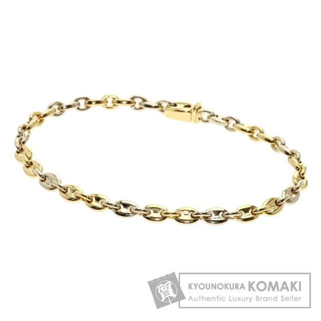 CARTIER カルティエ チェーン コンビ 19cm ブレスレット K18イエロー  