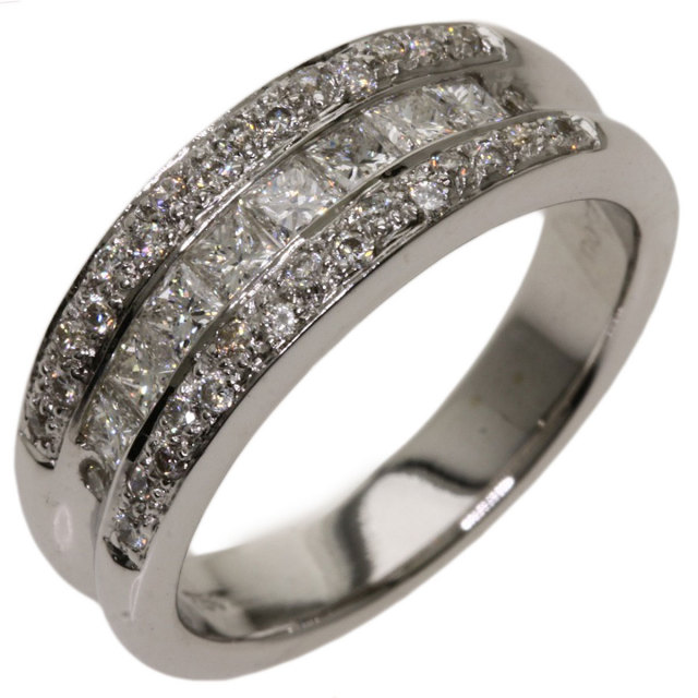 0.77ct ダイヤモンド リング・指輪 K18ホワイトゴールド 6.8g レディース 