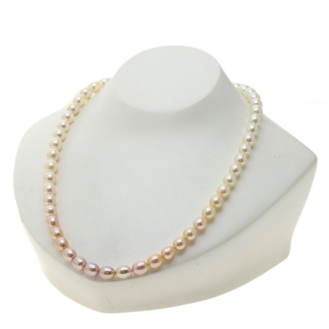 MIKIMOTO ミキモト グラデーション パール 真珠 ネックレス K18 